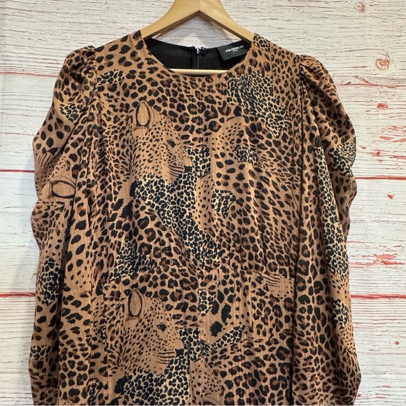 The Kooples Hide & Seek Lurex Leopard Dress Sz 4 - Picture 5 of 12